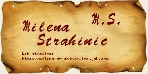 Milena Strahinić vizit kartica
